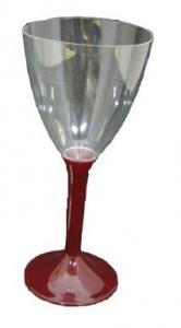 10 Verres  vin avec pied couleur