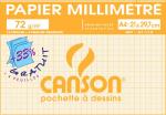 12 feuilles Canson millimtre A4 72g